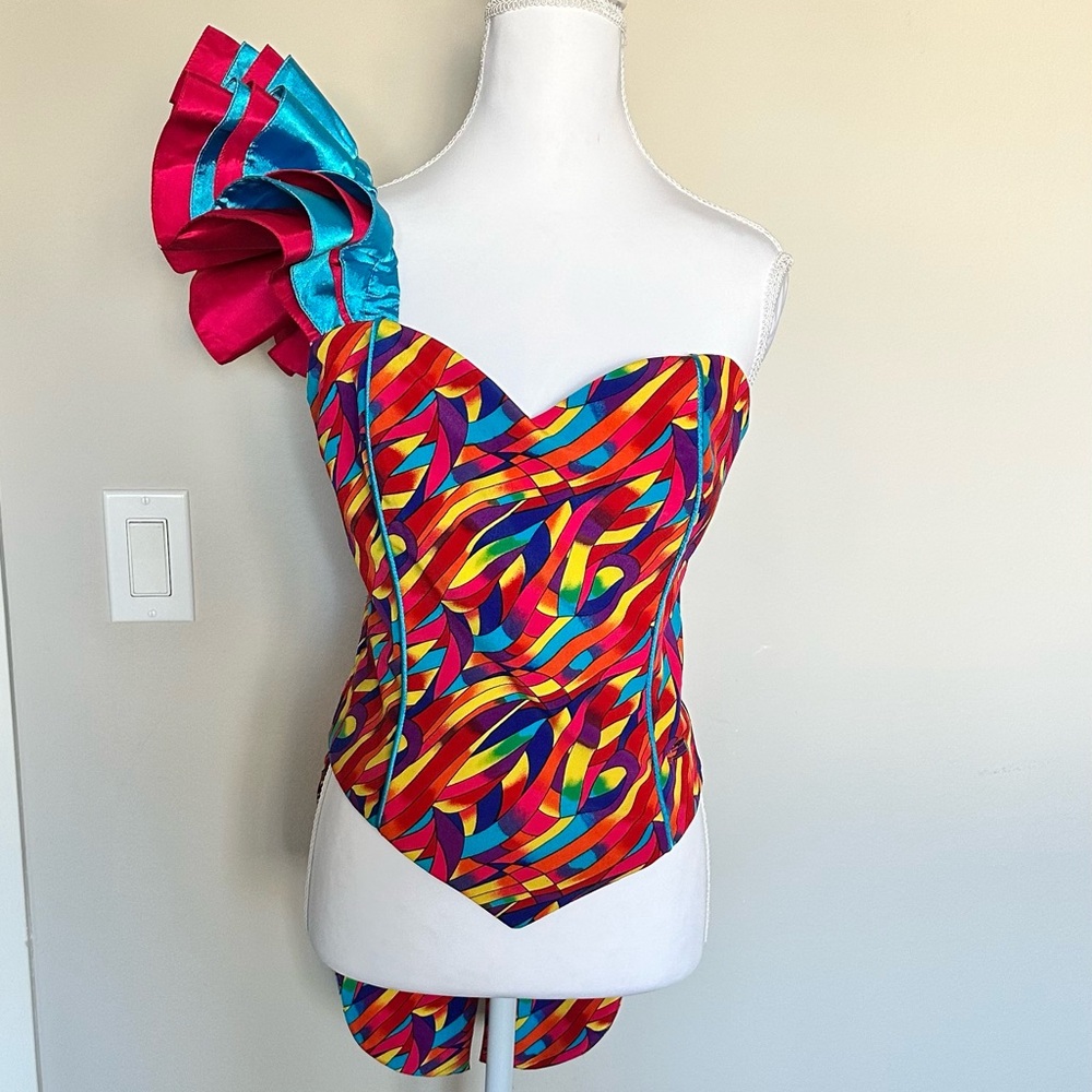 🪩✨ Rare Carnival-Inspired Newport Uniform Corset Top 🎭💃 Size 8